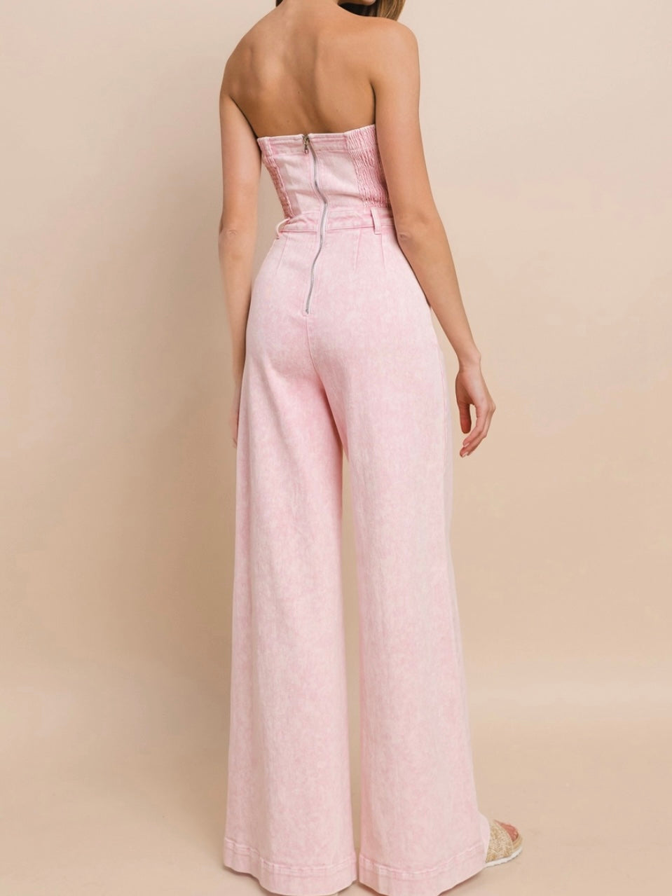 Just Sweet Pink Denim Jumpsuit Just Sweet Pink Denim Jumpsuit