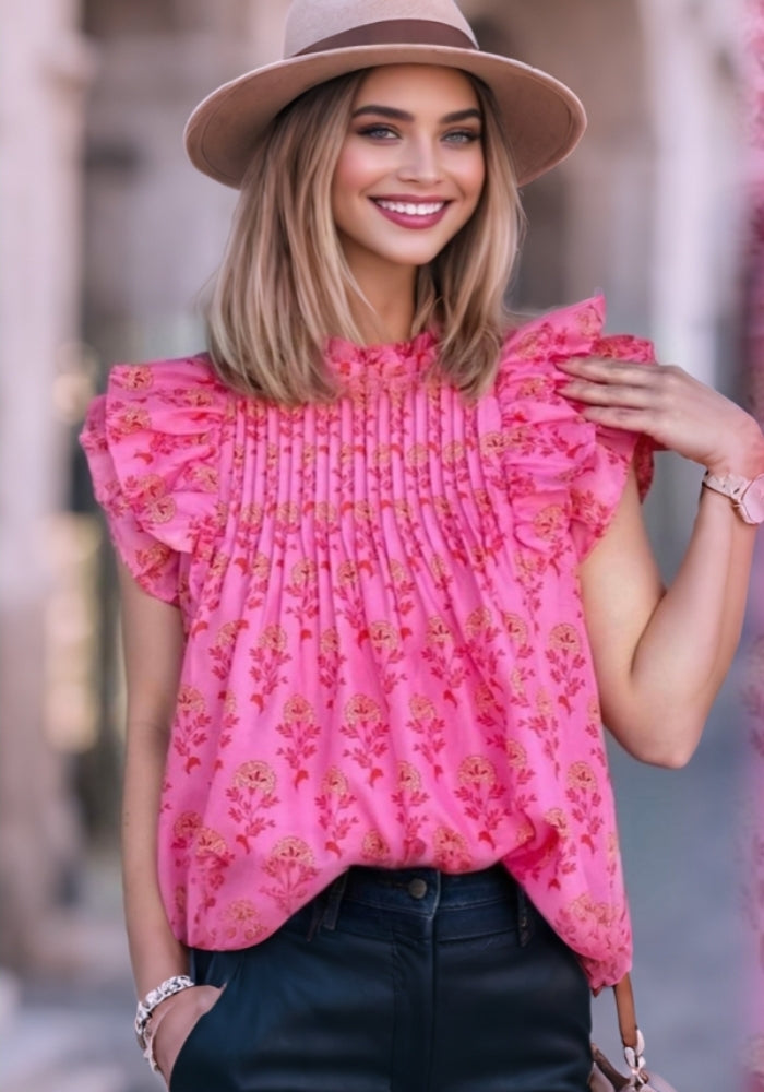 So Rosey Pink Floral Top So Rosey Pink Floral Top
