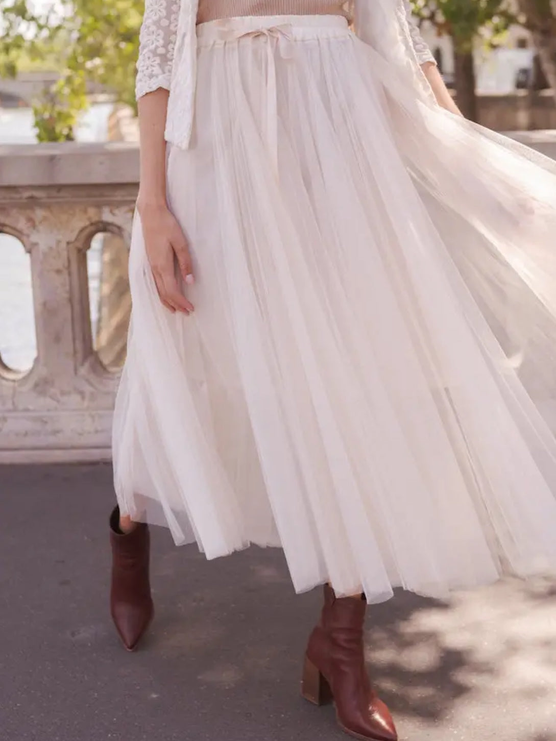 Tulle Ecru Tutu Skirt