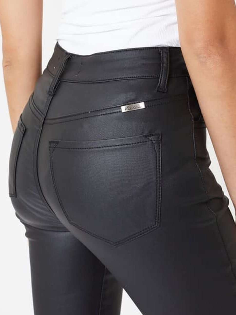 Kancan Leather Skinny Jean