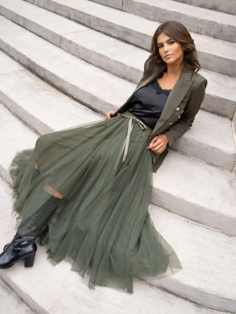 Tulle Olive Tutu Skirt
