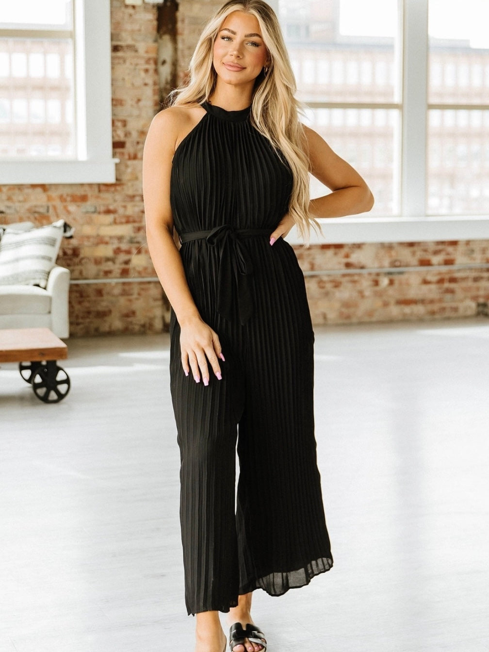 Pretty Please Pleated Jumpsuit Pretty Please Pleated Jumpsuit