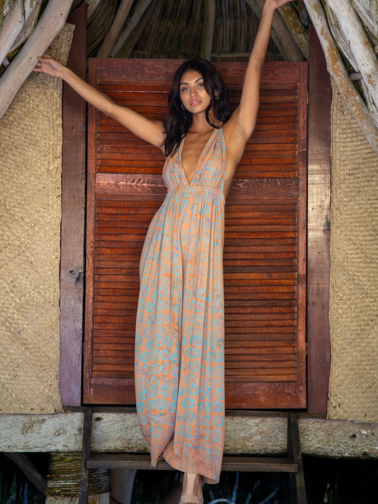 Peach Daisy Jumpsuit Peach Daisy Jumpsuit