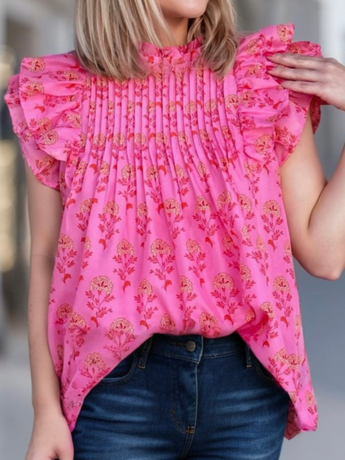 So Rosey Pink Floral Top So Rosey Pink Floral Top