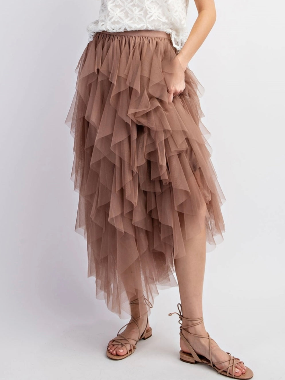 Moonlit Cascade Tulle Maxi Skirt