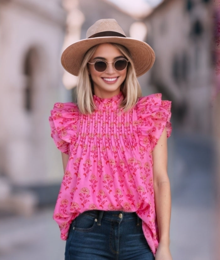 So Rosey Pink Floral Top So Rosey Pink Floral Top